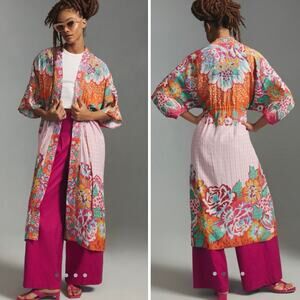 Anthropologie Conditions Apply Printed Kimono